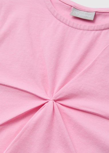 Girls Pink Knot Front Top (7-15yrs)