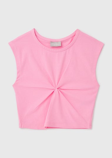 Girls Pink Knot Front Top (7-15yrs)