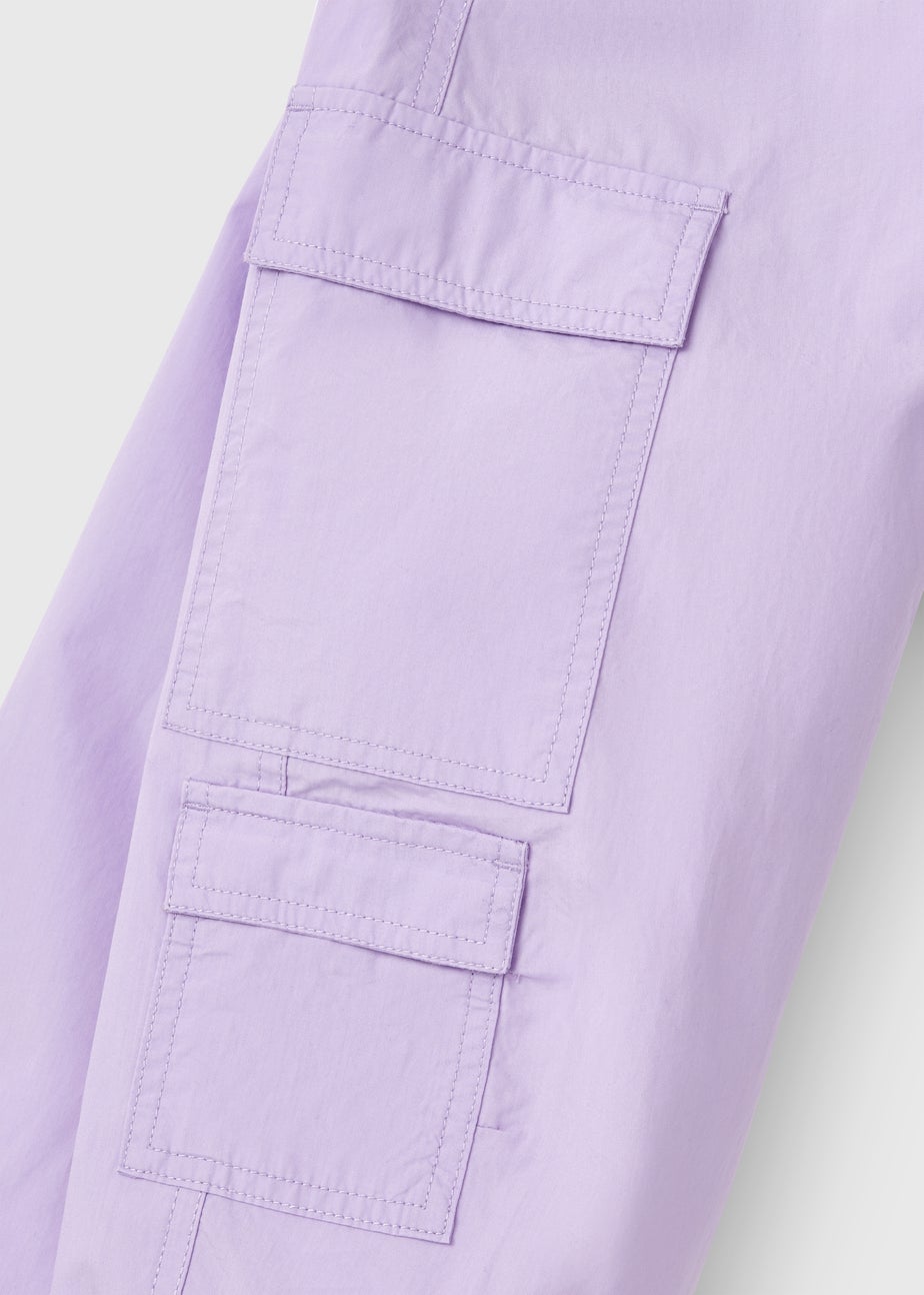 Girls Lilac Parachute Pants (7-15yrs)