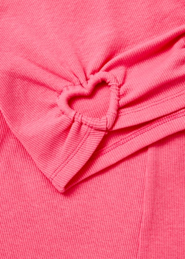 Girls Neon Pink Cycling Shorts Set  (7-13yrs)