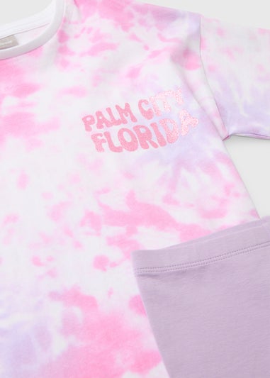 Girls Lilac Oversized T-Shirt & Cycling Shorts Set (7-13yrs)