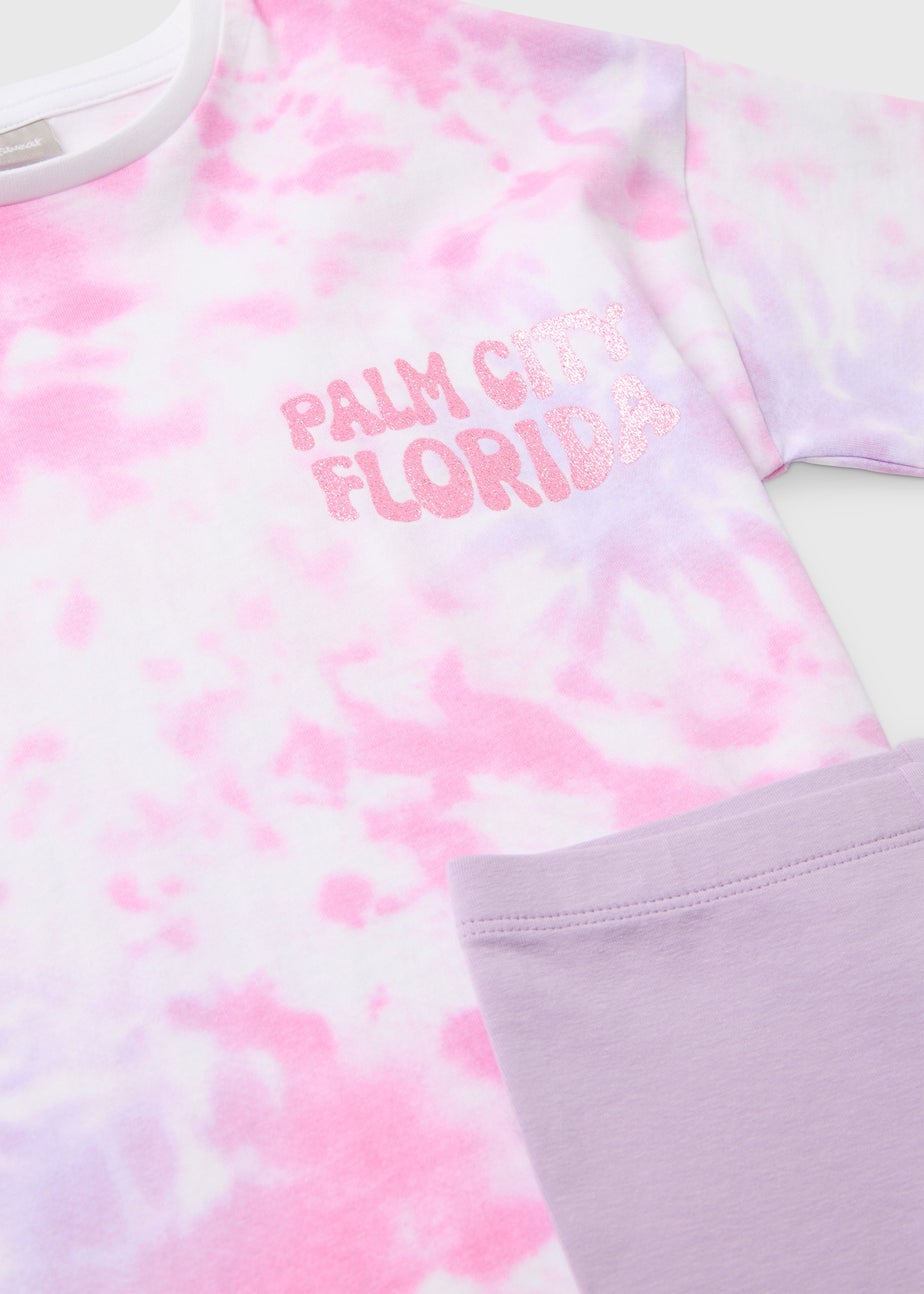 Girls Lilac Oversized T-Shirt & Cycling Shorts Set (7-13yrs)