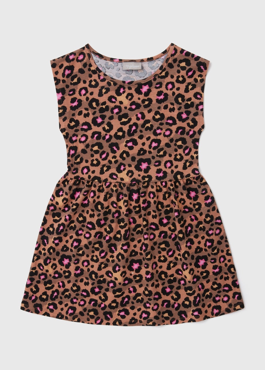 Girls Leopard Print Dress (7-13yrs)
