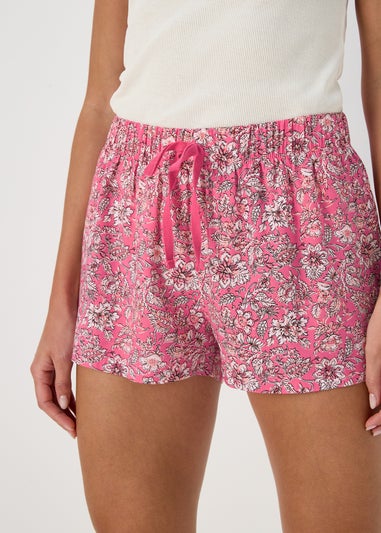 White Ribbed Vest & Viscose Shorts Set