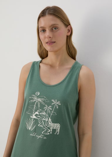 Green Top & Shorts Pyjama Set