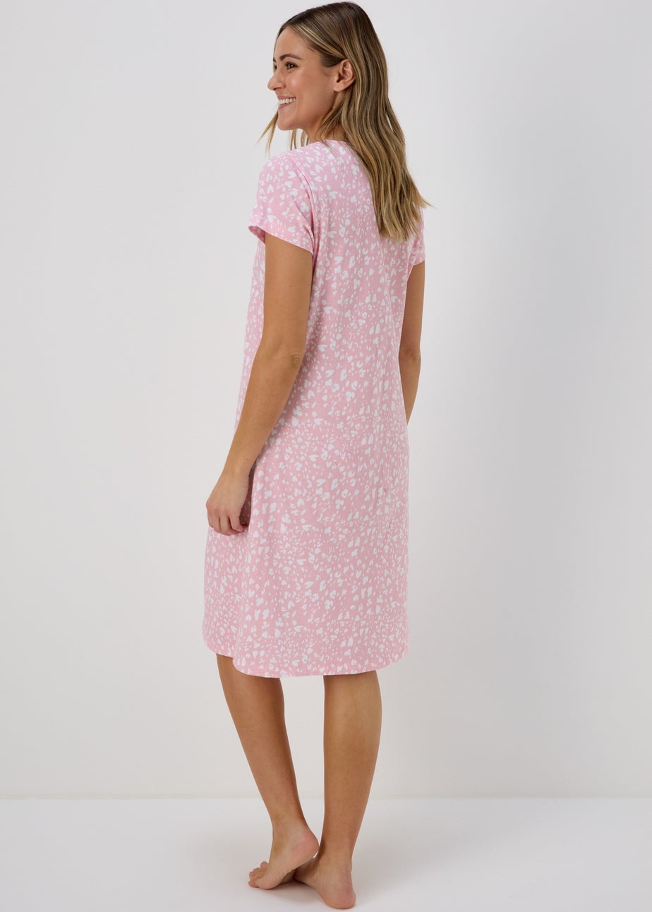 Pink Animal Print Lace Nightie