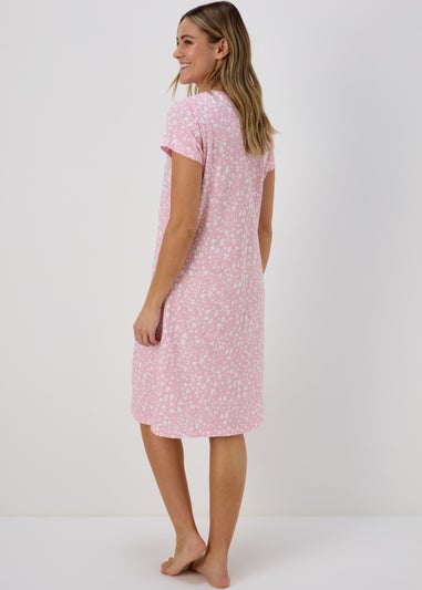 Pink Animal Print Lace Nightie