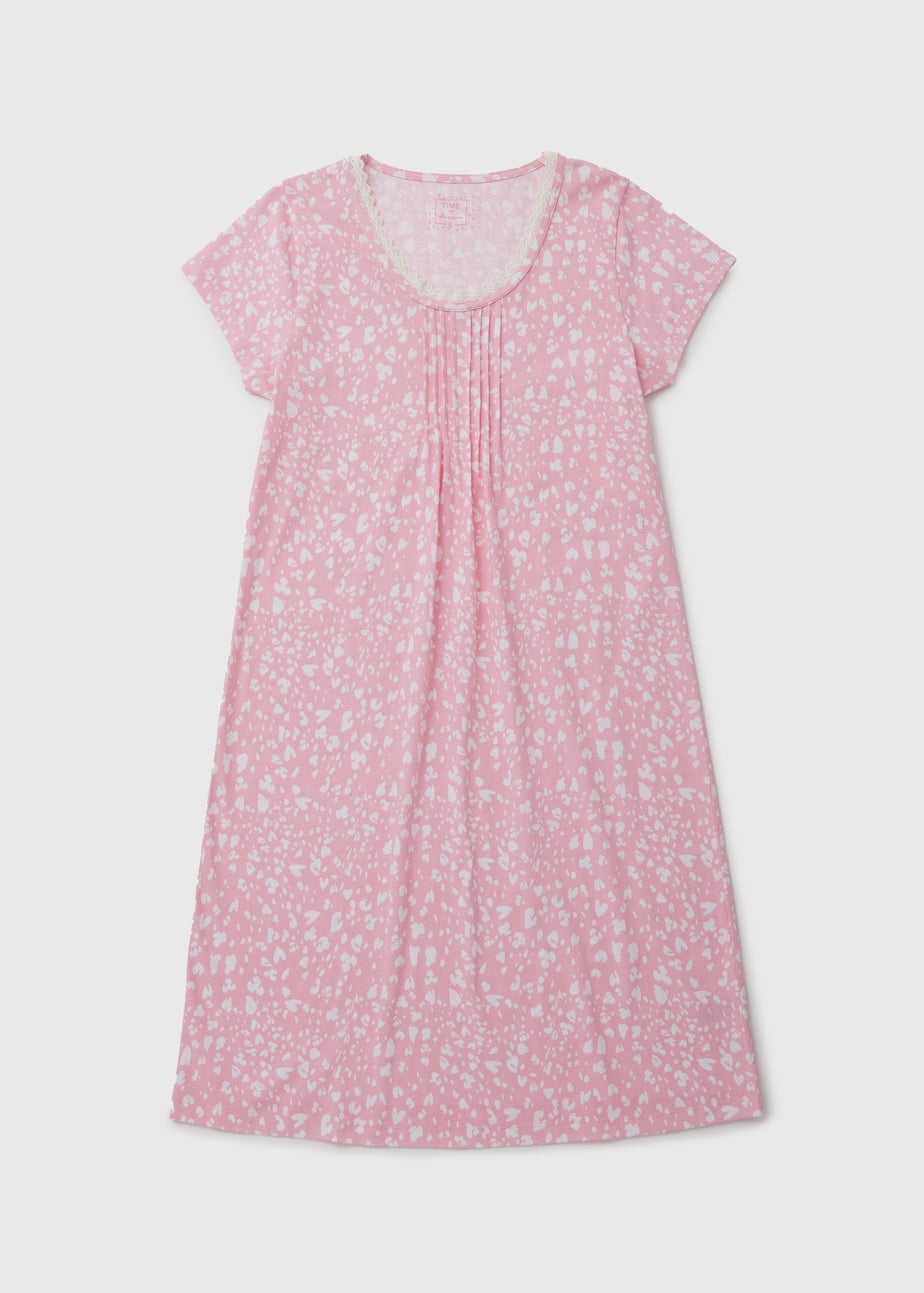 Pink Animal Print Lace Nightie