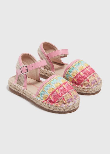 Girls Multicolour Espadrille Closed Toe Sandals (Younger 4-12)