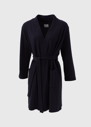 Navy Waffle Night Gown