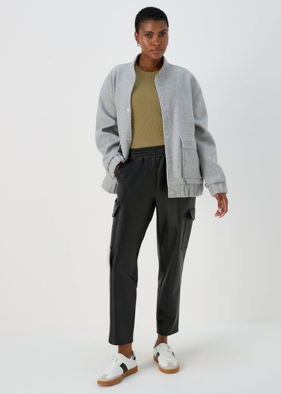 Khaki Textured T-Shirt