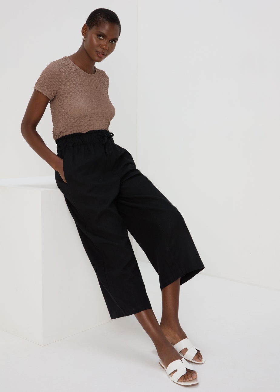 Beige Textured T-Shirt