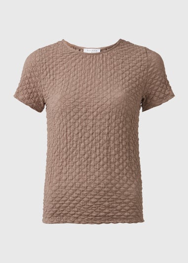 Beige Textured T-Shirt