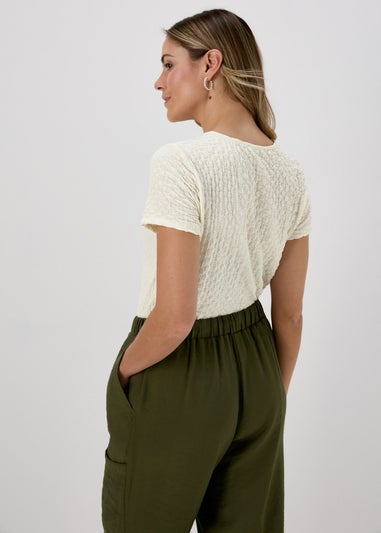 Ivory Textured T-Shirt
