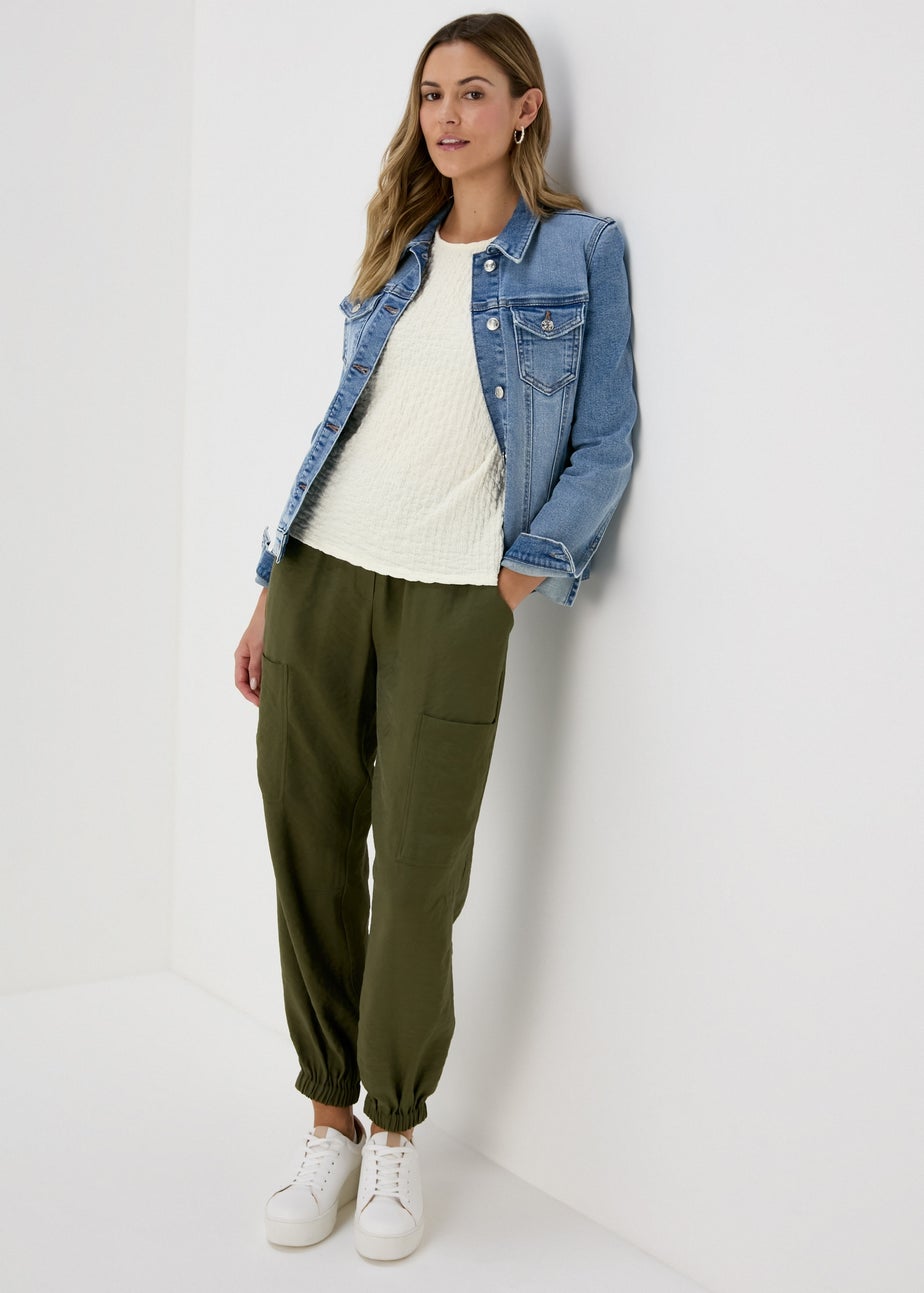 Ivory Textured T-Shirt