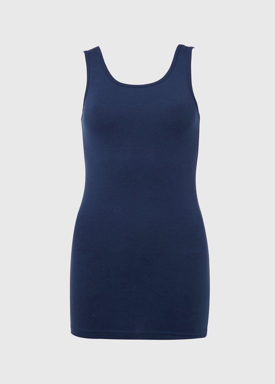 Navy Longline Vest