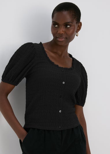 Black 3/4 Sleeve Gypsy Top