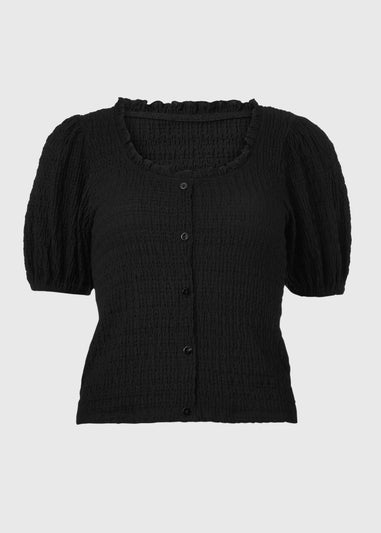 Black 3/4 Sleeve Gypsy Top