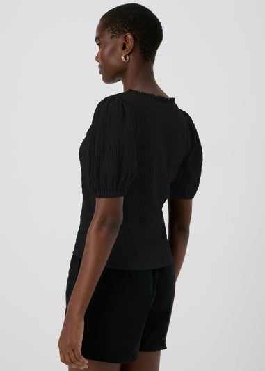 Black 3/4 Sleeve Gypsy Top