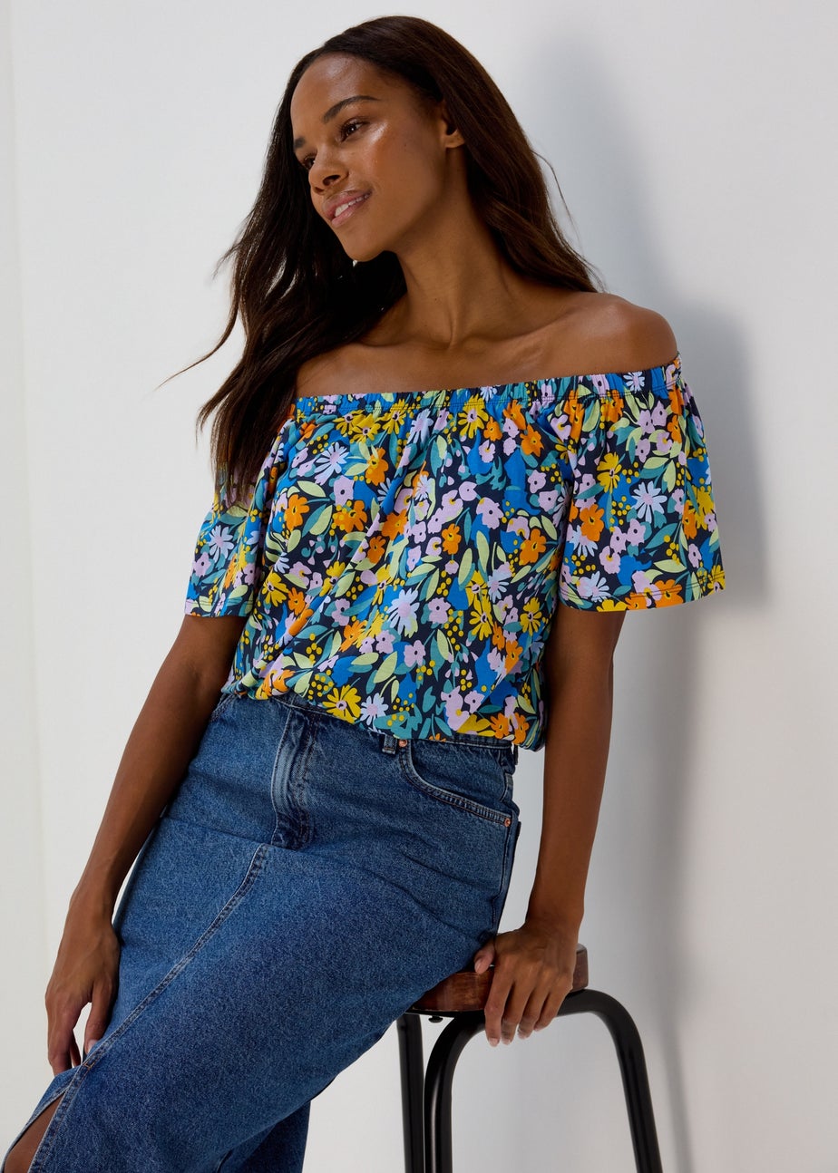 Multicolour Floral Print Gypsy Top