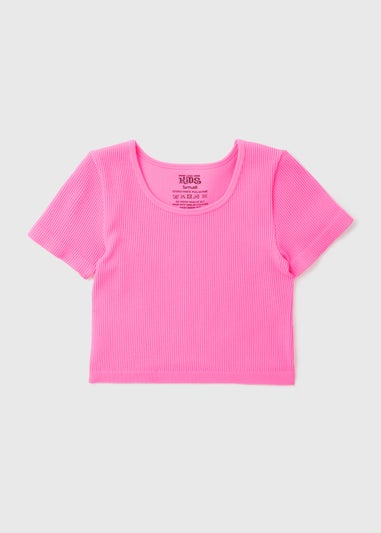 Girls Neon Pink Seamless Top (7-15yrs)