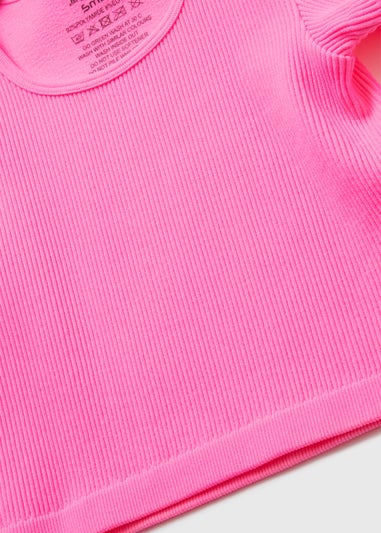 Girls Neon Pink Seamless Top (7-15yrs)