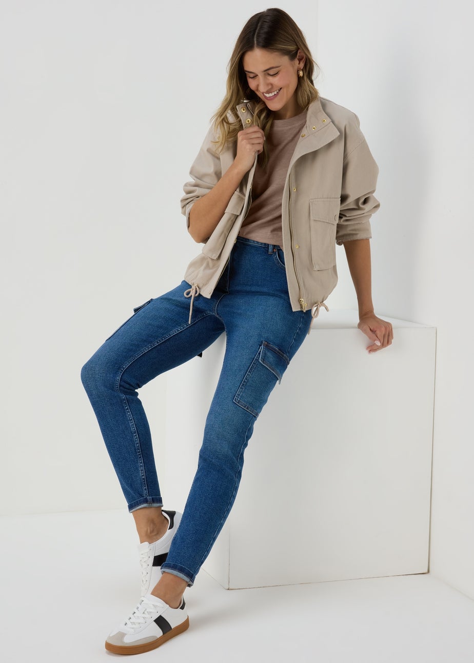 Beige Relaxed Plain T-Shirt