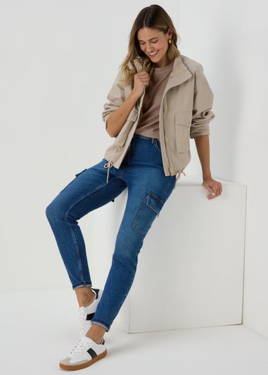 Beige Relaxed Plain T-Shirt