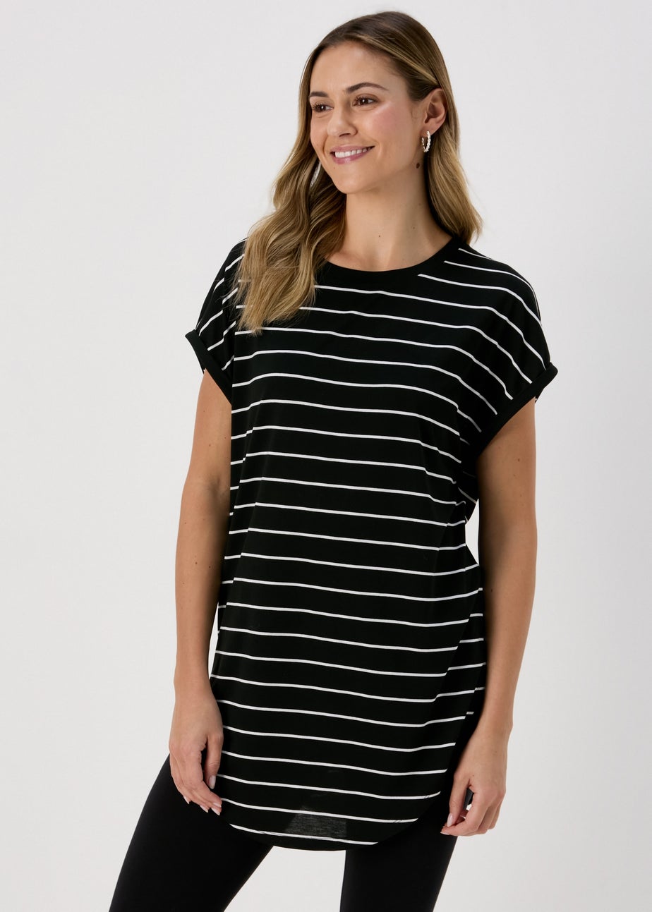 Black Stripe Longline T-Shirt