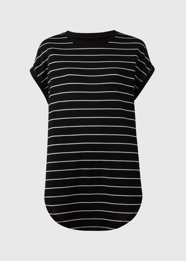 Black Stripe Longline T-Shirt