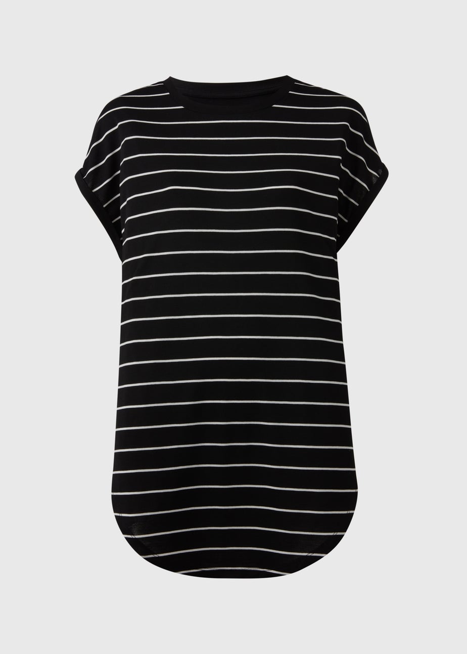 Black Stripe Longline T-Shirt