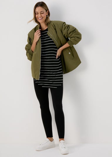 Black Stripe Longline T-Shirt