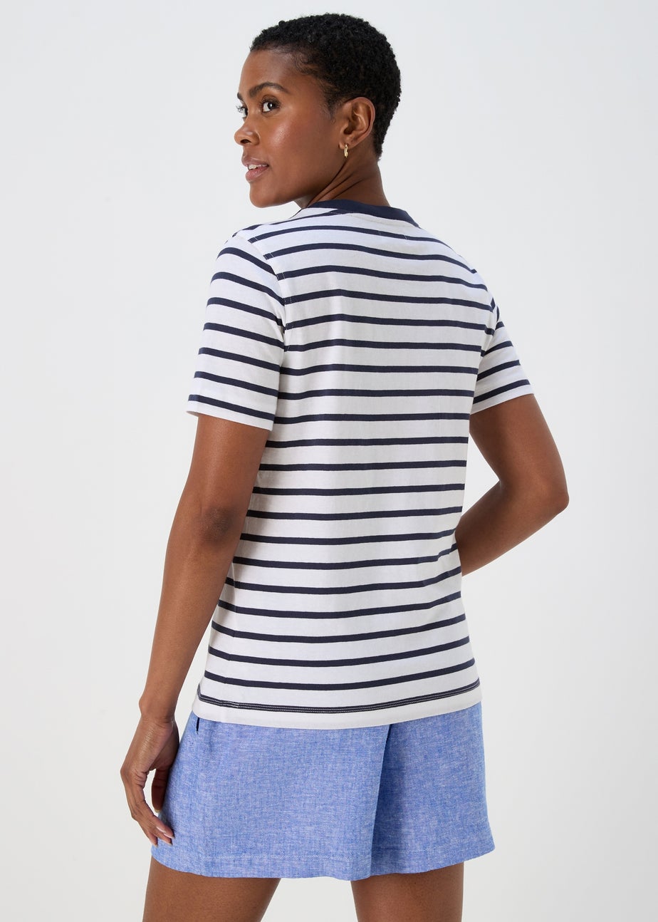 Navy & White Modern Stripe T-Shirt