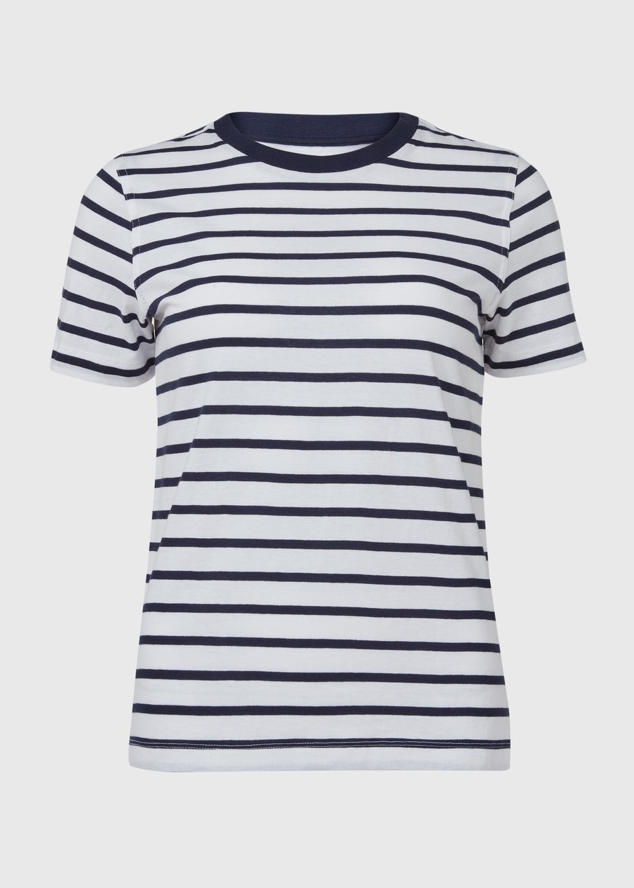 Navy & White Modern Stripe T-Shirt