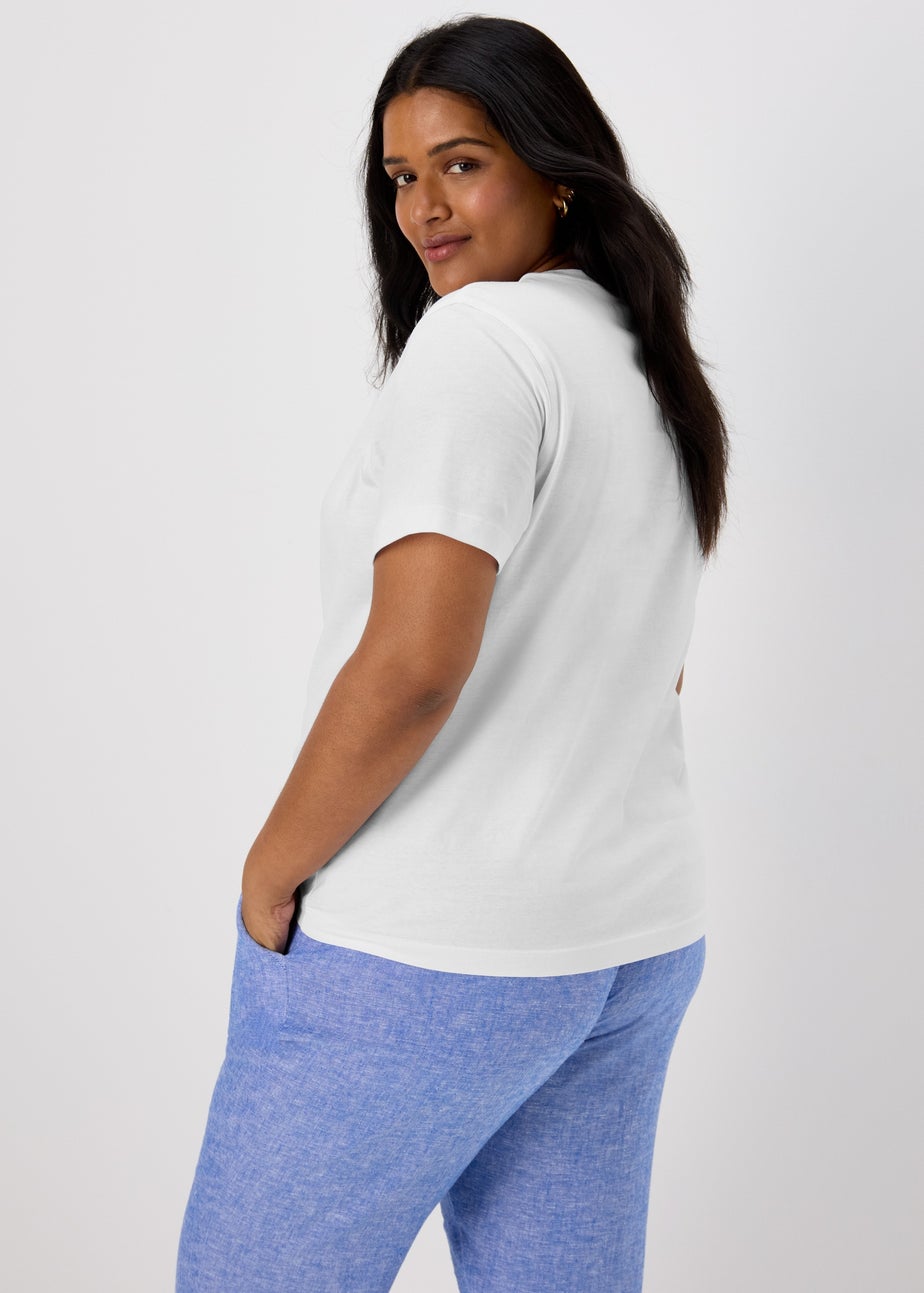 White Modern Plain T-Shirt