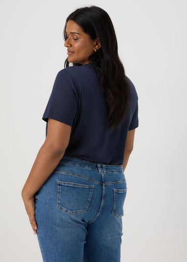 Navy Modern Plain T-Shirt