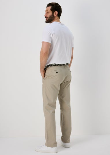 Bone Belted Chino Trousers