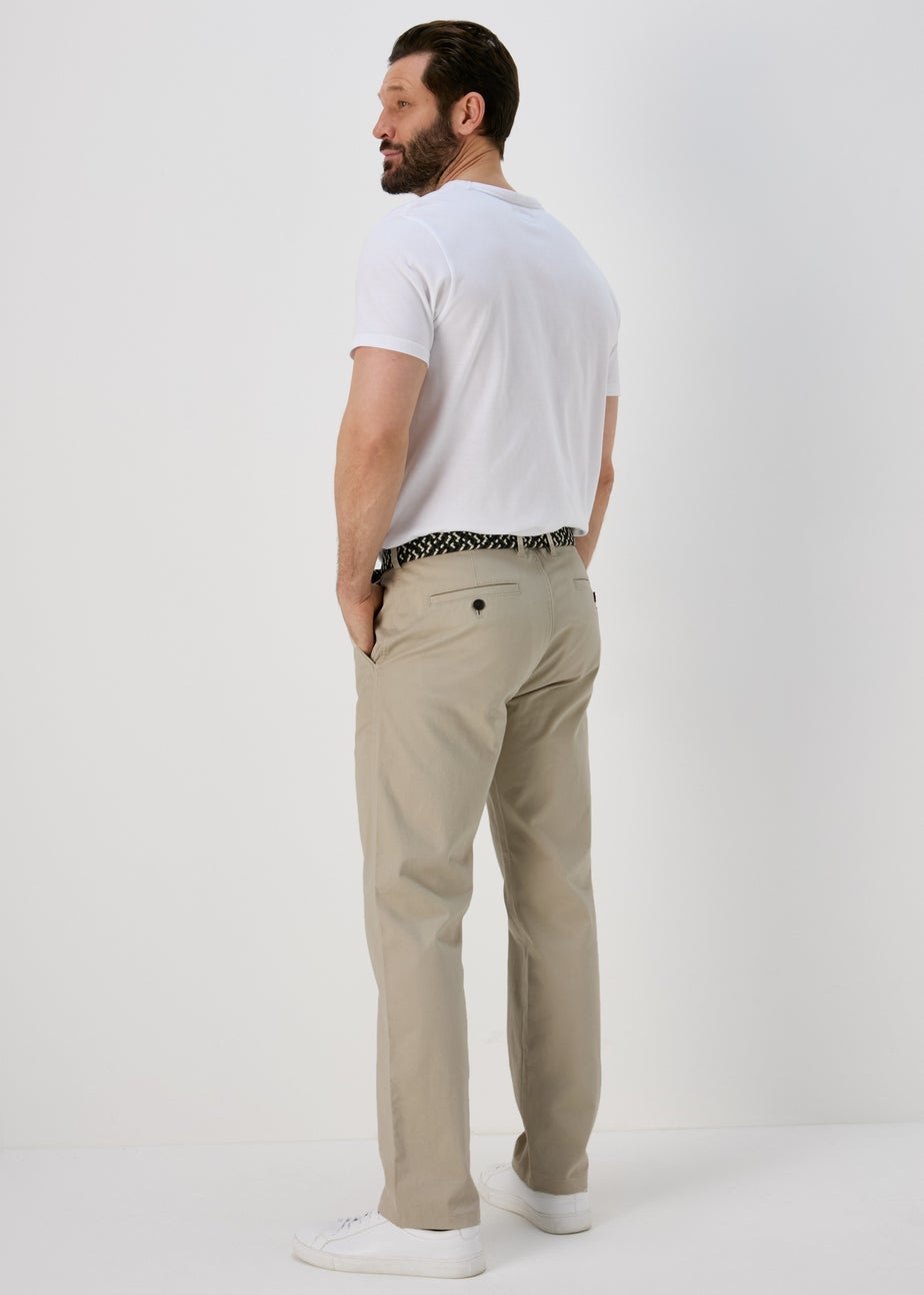 Bone Belted Chino Trousers