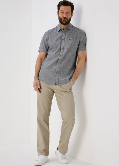 Bone Belted Chino Trousers