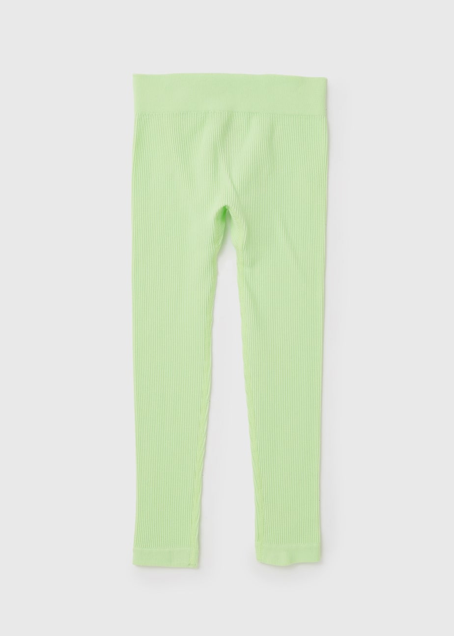 Girls Lime Green Seamless Leggings (7-15yrs)