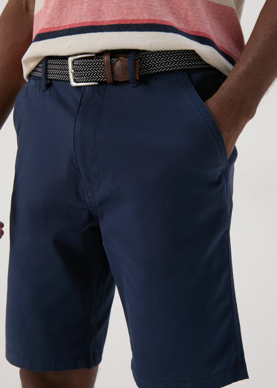 Lincoln Beige Belted Chino Shorts