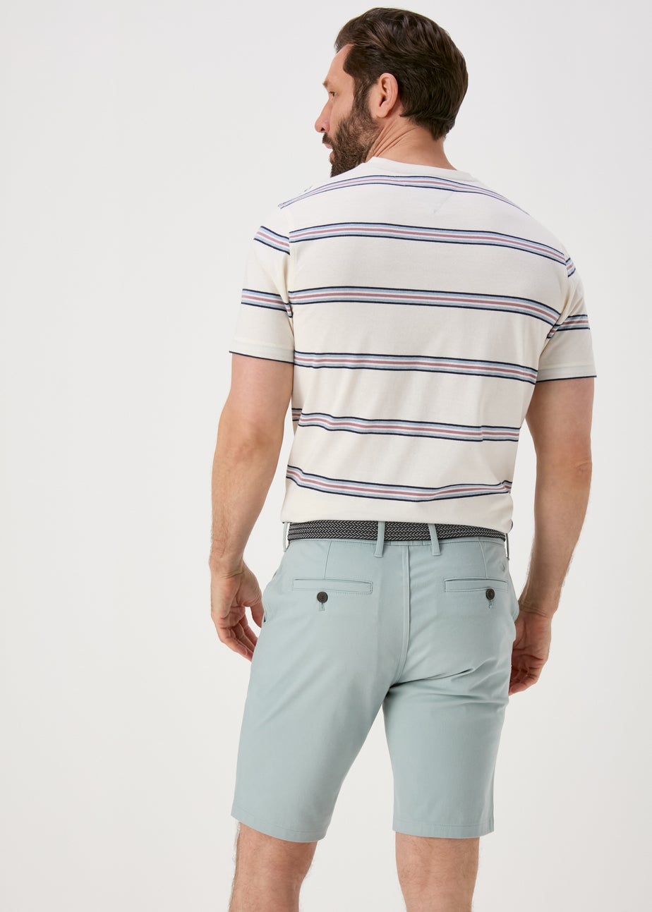 Green Belted Chino Shorts