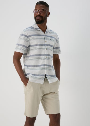 Stone Belted Chino Shorts