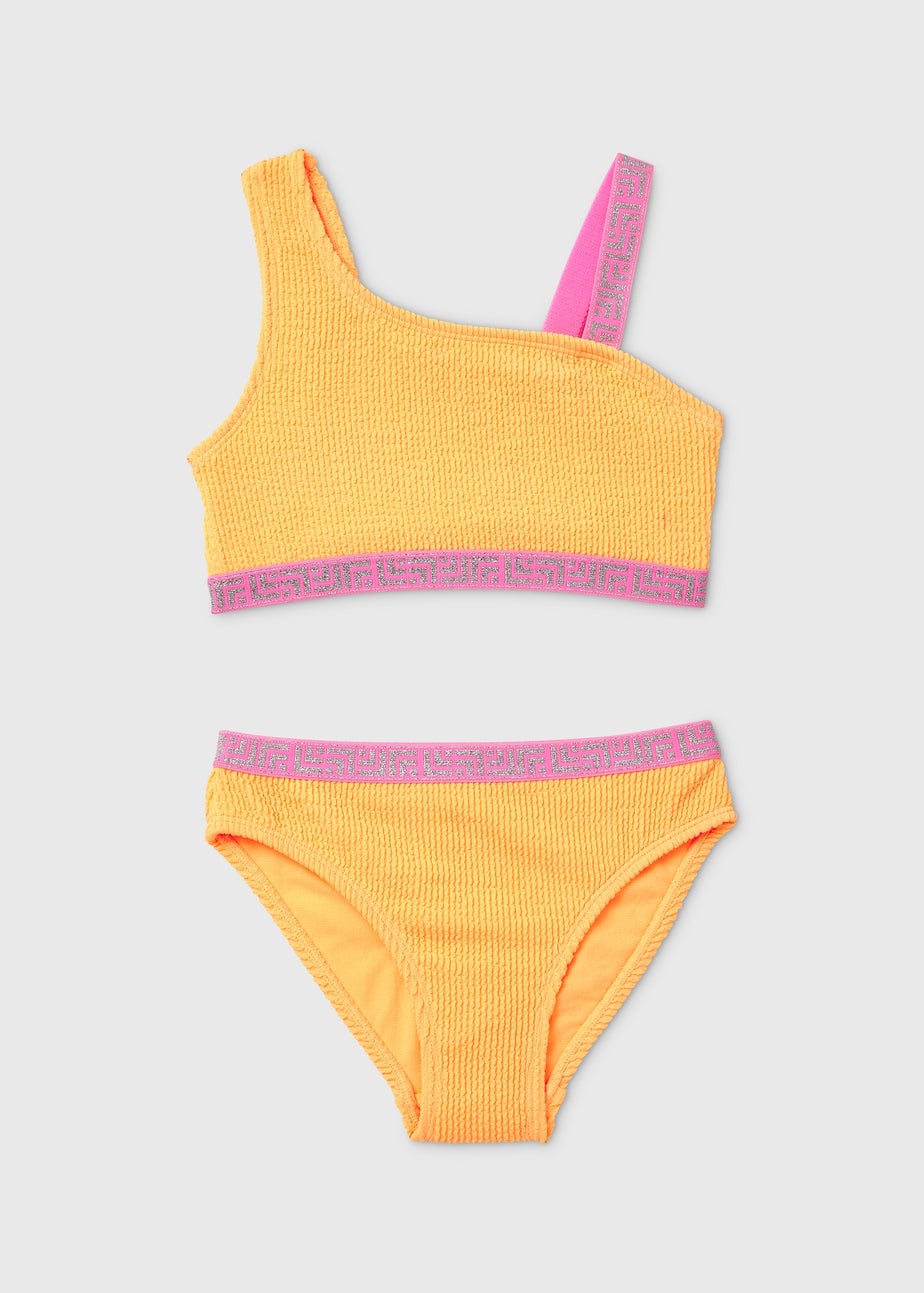 Girls Orange Lurex Tape Bikini Set (6-15yrs)