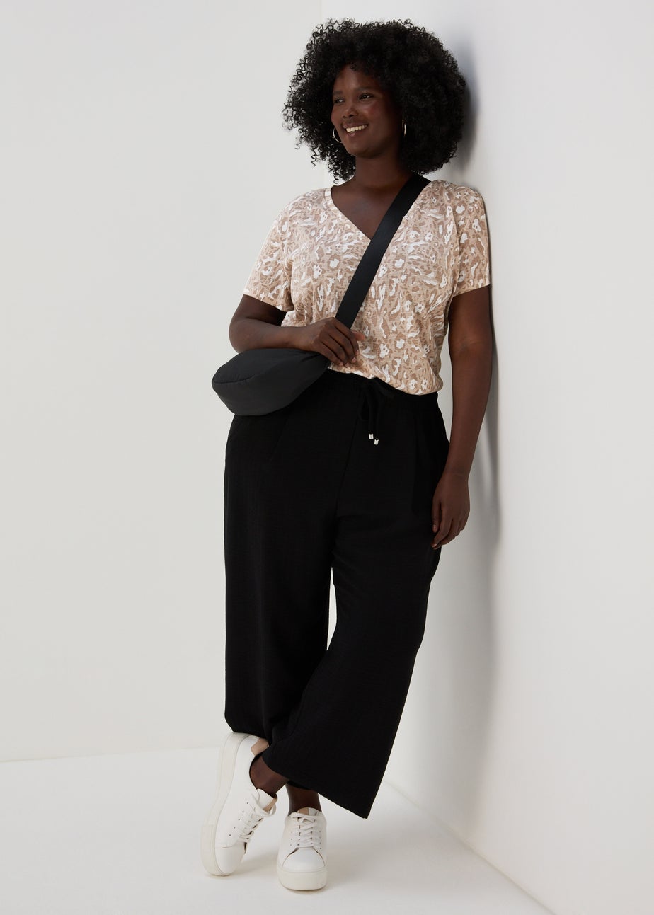 Beige Animal Print T-Shirt