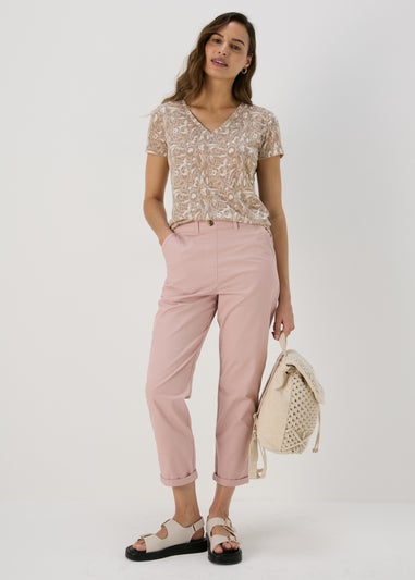 Beige Animal Print T-Shirt