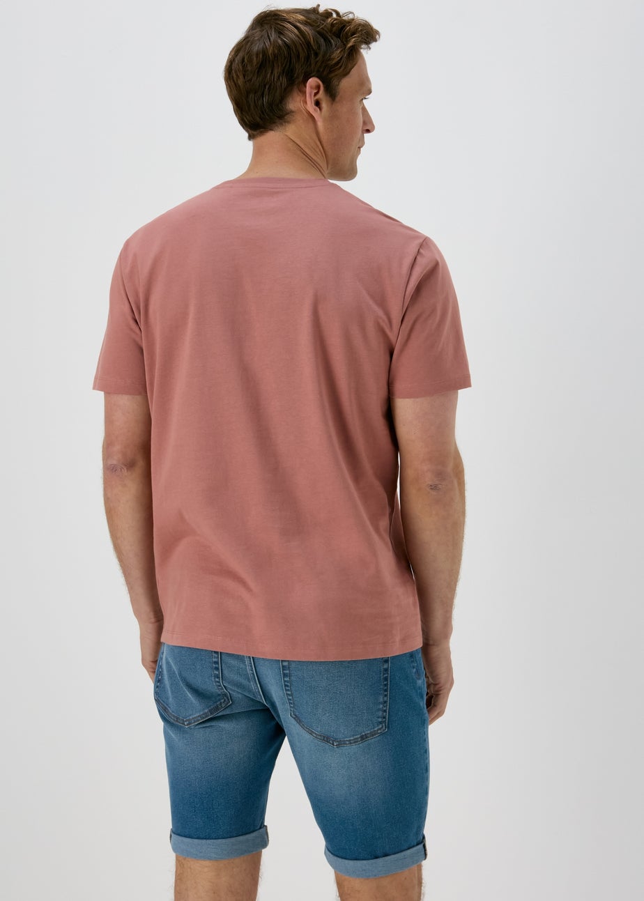 Mid Wash Stretch Denim Shorts