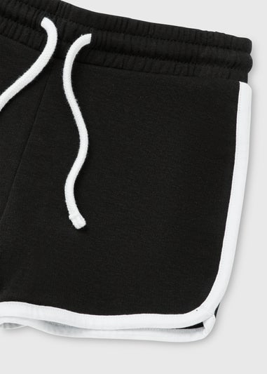 Girls Black Runner Shorts (7-15yrs)