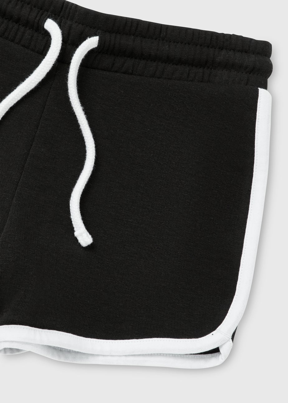 Girls Black Runner Shorts (7-15yrs)
