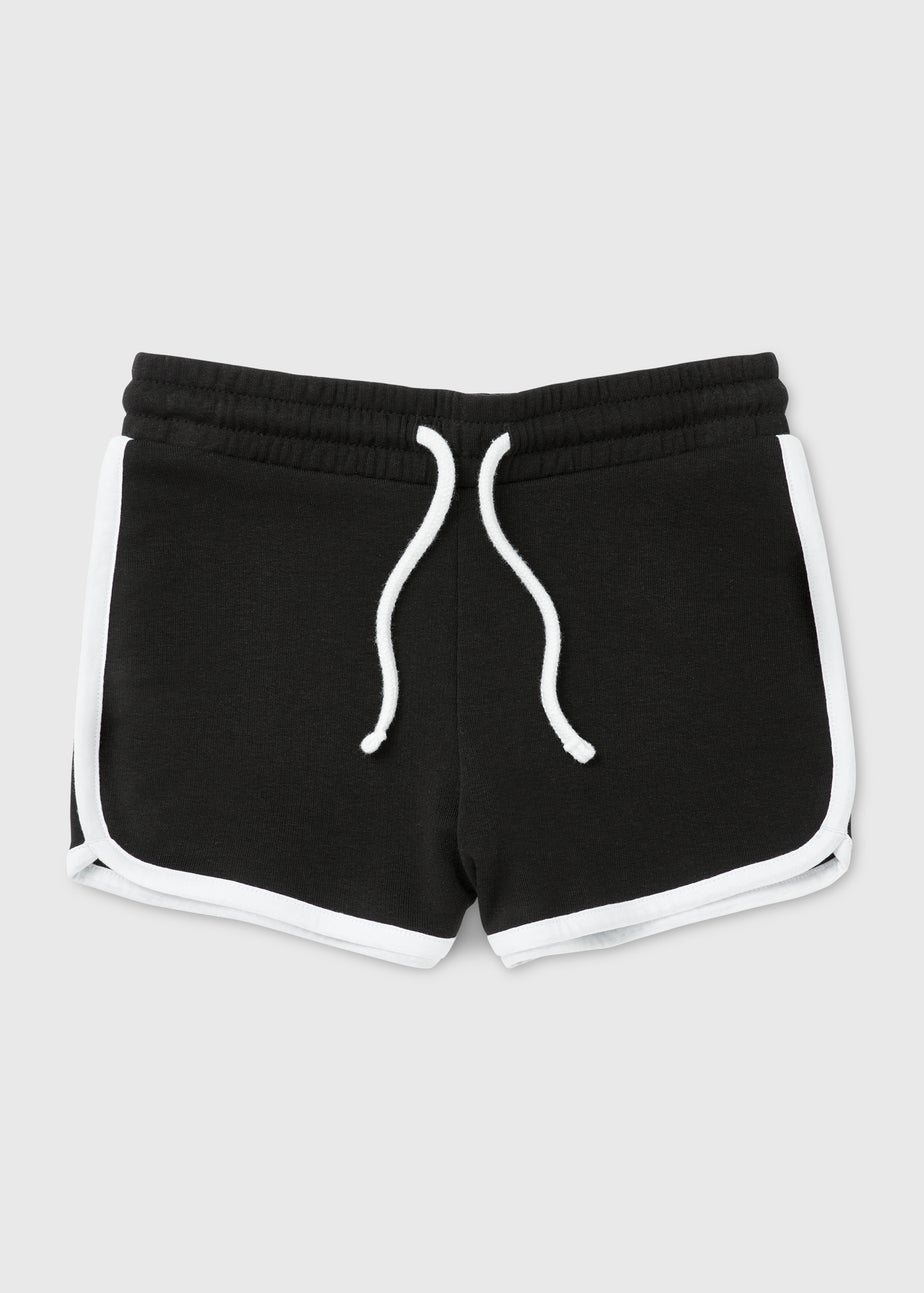 Girls Black Runner Shorts (7-15yrs)
